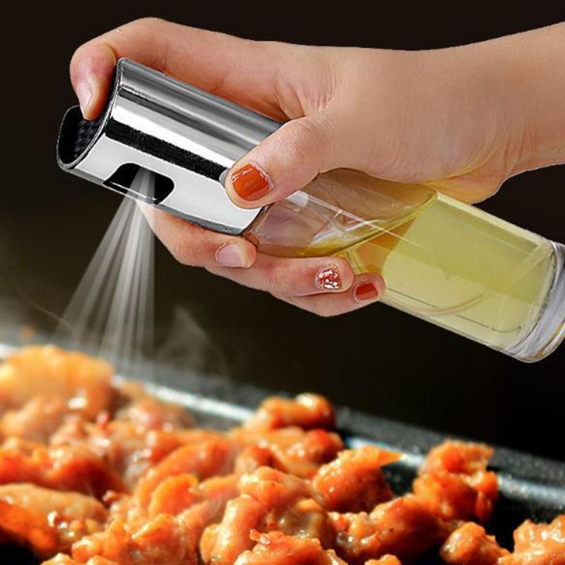 Olive Oil Vinegar Sprayer Oil Spray Bottle Pump Glass Oil Pot Leak-proof Drops Oil Dispenser Seasoning Kettle BBQ Kitchen Tool