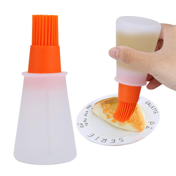 Portable Silicone Oil Bottle With Brush Baking BBQ Basting Brush Pastry Oil Brush Kitchen Baking Honey Oil barbecue Tool Gadgets