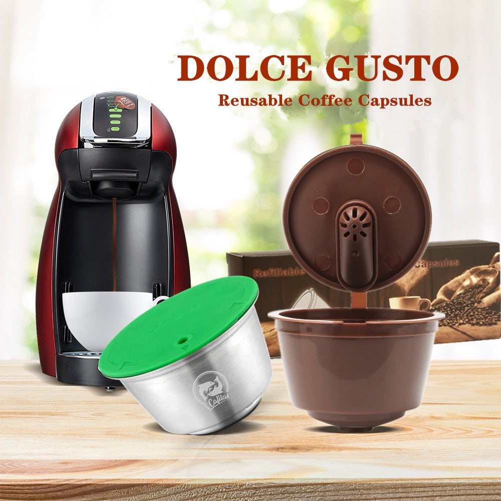 New 3rd Generation Nescafe Dolce Gusto Coffee Capsule Pod Filters Cup Refillable Reusable Dolci Gusto Coffee Dripper Tea Baskets