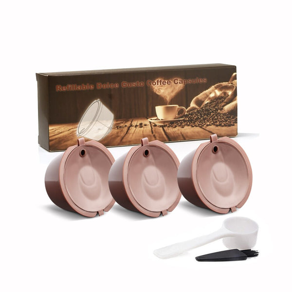 3pcs/lot Refillable Dolce Gusto Coffee Capsule Nescafe Dolce Gusto Reusable Capsule Dolce Gusto Capsules