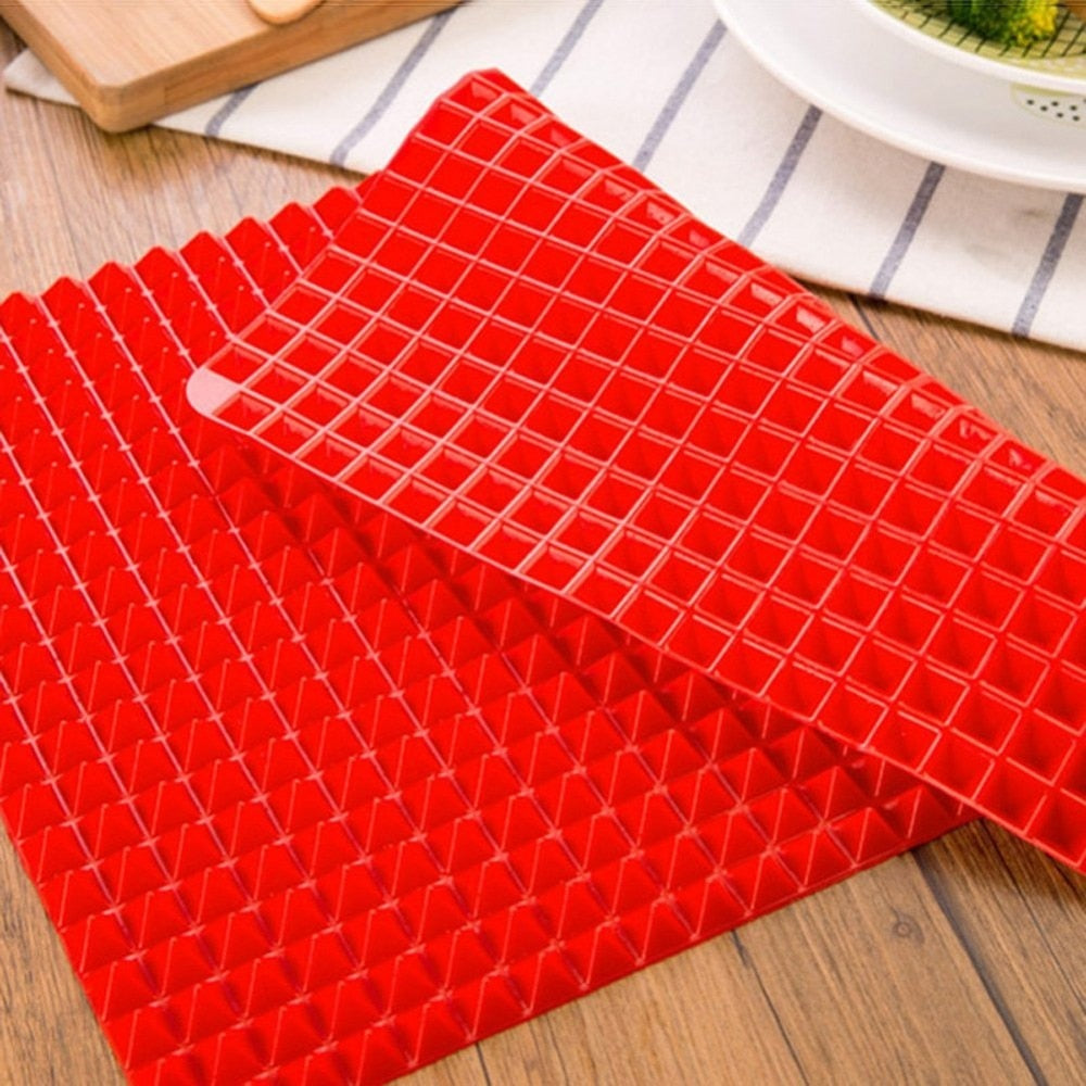 BBQ Pyramid Pan Bakeware  Nonstick Silicone Baking Mats Pad Moulds Microwave Oven Baking Tray Sheet Kitchen Baking Tools