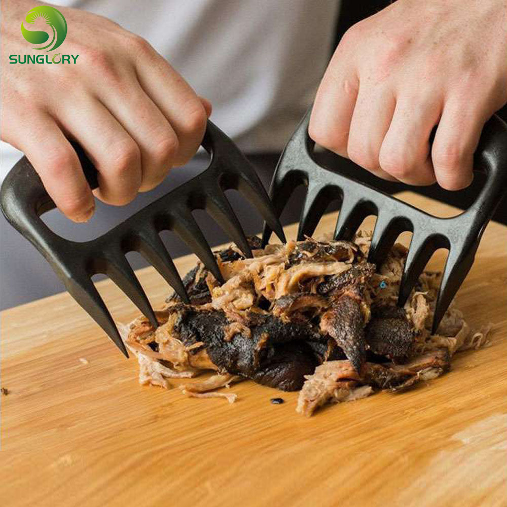 2Pcs/Set Bear Claws Barbecue Fork BBQ Tongs Pull Meat Shred Pork Clamp Roasting Grill Fork Cooking Barbecue Tools Kitchen Gadget