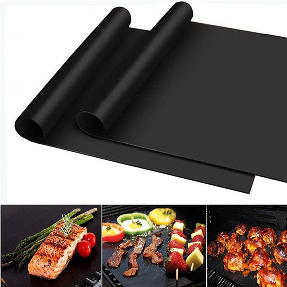 Meijuner Non-stick BBQ Grill Mat 40 * 33cm Baking Mat Teflon Cooking Grilling Sheet Heat Resistance Easily Cleaned Kitchen Tools